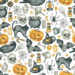 Serviette: Verhextes Helloween (kleines Muster)