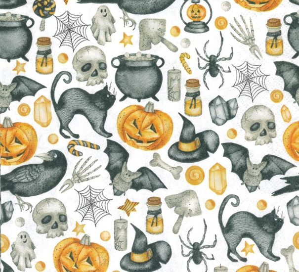 Serviette: Verhextes Helloween (kleines Muster)