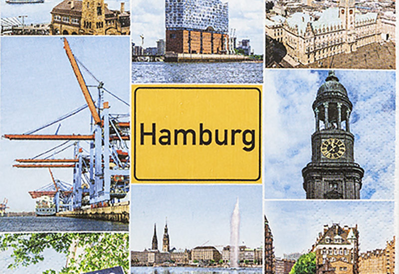 Hamburg, Hamburg, Hamburg, Hafen, Möwen, Piraten, See, Meer, Städte, Stadt, Gebäude, Serviette