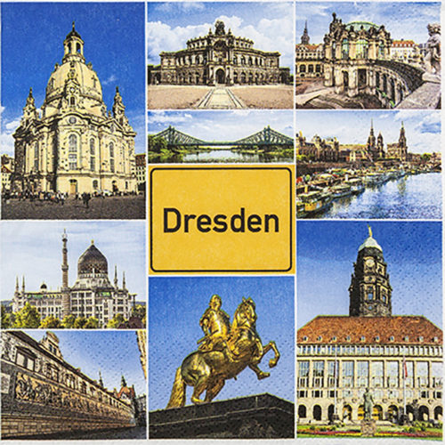 Dresden, Frauenkirche, Der goldene Ritter, Semperoper, Deutschland, Sachsen