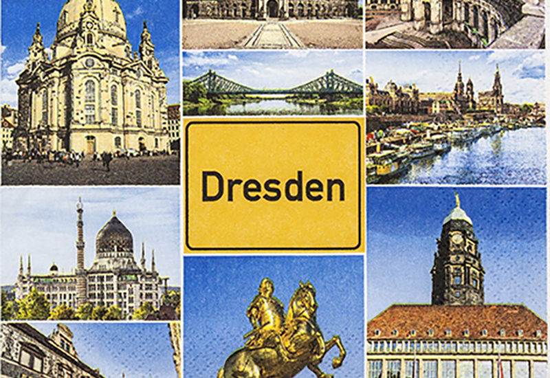 Dresden, Frauenkirche, Der goldene Ritter, Semperoper, Deutschland, Sachsen